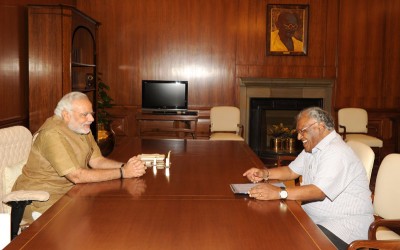 Scientist CNR Rao calls on Modi